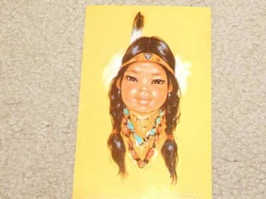 "PRAIRIE FLOWER", BY GERDA CHRISTOFFERSEN , UNUSED VINTAGE CARD - Picture 1 of 1
