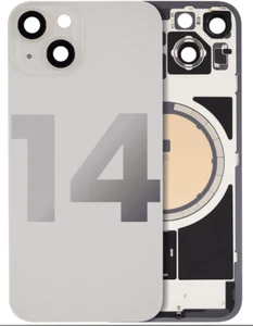 Apple iPhone 14 Genuine Back Glass WHITE With MAGSAFE + Steel Plate Grade A - Picture 1 of 4