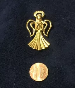 Spilla spilla bavero grande oro ala angelo strass trasparenti aureola pride nuova #R6F - Foto 1 di 4