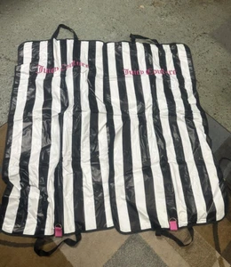Juego de 2 bolsas de plástico con cremallera jugosa costura garmet negras a rayas - Imagen 1 de 9