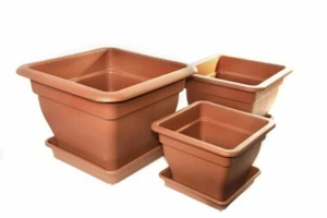 Pflanzkübel 3 Größen Blumenkübel Pflanztopf Blumentopf Blumen Kübel Übertopf neu - Bild 1 von 2