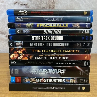 Лот из 12 научно-фантастических DVD-дисков Blue-Ray Star Trek Star Wars Hunger Games F6 - Изображение 1 из 4
