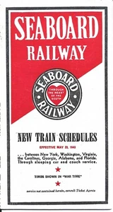 Seaboard Air Line Railroad May 23 1943 Public Timetable mini size 24 pp 3 x 6 in - Picture 1 of 4