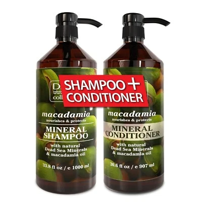 Dead Sea Collection Macadamia Mineral Shampoo 33.8 oz & Conditioner 30.6 fl oz - Image 1 of 4