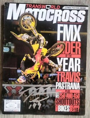 Revista de Motocross TW firmada por Travis Pastrana certificado de autenticidad JSA FMX - X Juegos Foto 1 de 3