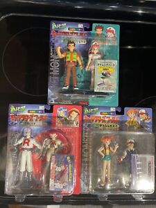 ULTRA RARE Sealed Pokemon Tomy Trainer Figures Ash Misty Brock Nurse Joy 🏥+