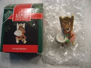 Vintage Hallmark Keepsake punti amorevoli decorazione natalizia cucito Chipmunk - Foto 1 di 5