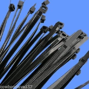 Kabelbinder 5-3/4 schwarz hochwertig 500 Stück Konvolut Zip Binder Nylon Binder - Bild 1 von 1