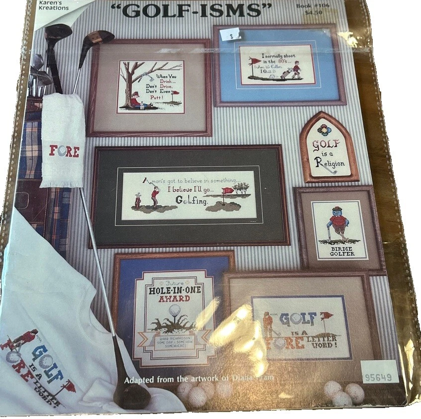 Karens Kreations Golf-isms Funny Golf Sayings Multiple Cross Stitch Patterns - Image 1 of 1