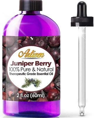 Aceite esencial de bayas de enebro Artizen (100% PURO Y NATURAL - SIN DILUIR) 2 oz / 60 ml Foto 1 de 4