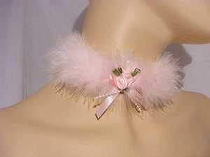 SISSY ADULT BABY KITTEN PINK CHOKER COLLAR DDLG LOLITA FANCYDRESS COSPLAY  - Picture 1 of 12