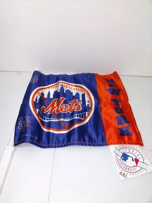 New MLB New York Mets Baseball Team Logo Car Flag - Image 1 of 4