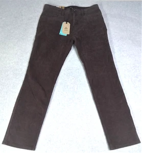 NWT PrAna Sustainer Men's Pants Size 34x32 Corduroy Slim Fit Peppercorn Brown - Picture 1 of 17