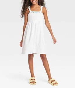 Girls' Terry Smocked Top Swimwear Swimsuit Coverup Dress Cat & Jack L (10/12) - Picture 1 of 5