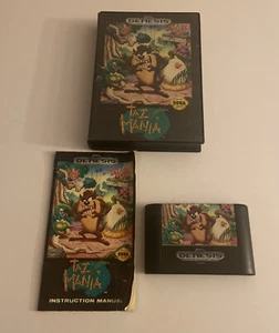 Taz-Mania Sega Genesis Warner Bros Adventure Cartoon Complete/ Tested - Picture 1 of 11