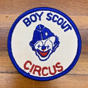 Parche bordado de sarga vintage Boy Scout Circus años 60 evento campamento genérico BSA - Imagen 1 de 3