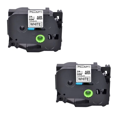 2PK Laminated Adhesive Label Tape Compatible Brother TZ TZe FX251 P-Touch 24mm - Image 1 of 4