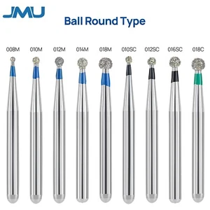 Dental Diamond Burs Round FG Medium Grit/ Coarse Grit/ Super Coarse - Picture 1 of 15
