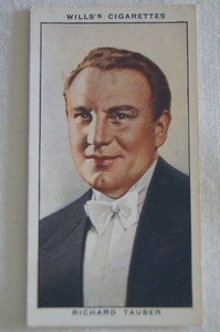 Radio Celebrities Vintage 1934 Pre WWII Wills Collector Card Richard Tauber