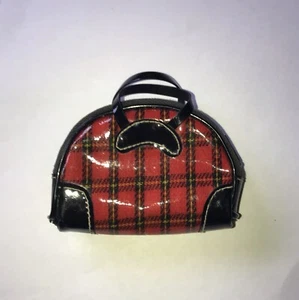 Vintage Barbie: Winter Holiday ~ Red Plaid Travel Tote Overnight Bag - Picture 1 of 5