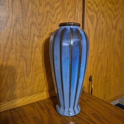 Fulper Pottery LAMP BASE 9.75in Factory  Drilled 1920s-30s - Image 1 of 4
