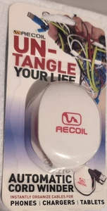 WOW! RECOIL Un-Tangle Automatic Cord Winder Organizes Cables - D5 - Afbeelding 1 van 2