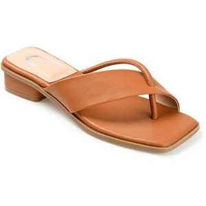 Journee Collection Womens Mina Brown Block Heel Shoes 11 Medium (B,M) BHFO 9802 - Picture 1 of 1