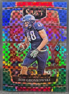 ROB GRONKOWSKI 2022 PANINI SELECT DRAFT PICKS BLUE & GREEN SQUARES PRIZM 8/25 - Picture 1 of 2
