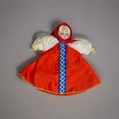 "Muñeca Samovar Niña Acogedora Vintage URSS Ruso Té Juguete 7"" Arte Popular" Foto 1 de 4