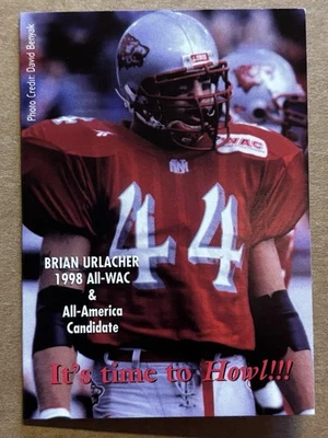 1999 New Mexico Lobos Football Pocket Schedule-Brian Urlacher Pro Football HOF - Image 1 of 3
