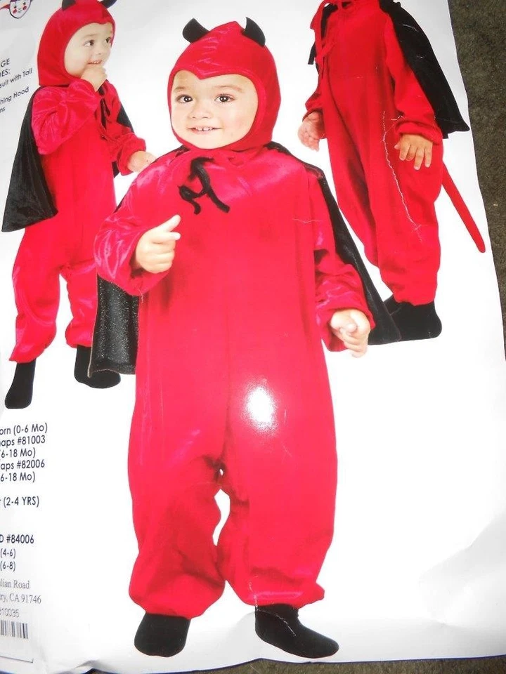 Bebé Niño Charadas Darling Devil Disfraz Talla Recién Nacido 0-6 Meses Nuevo en Paquete Foto 1 de 4