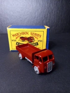 Matchbox #20A Stake Truck 1956 Rare Maroon/Silver Grill MW VN/MINT Orig B1 Box - Picture 1 of 19