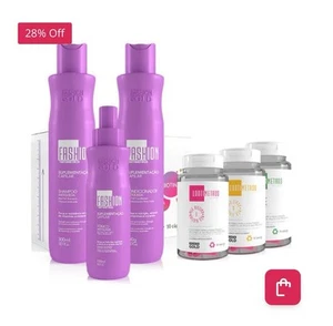Kit Anti Queda Capilar FASHION GOLD (viral No Brasil) 100TIMENTROS COM 6 Itens - Picture 1 of 8