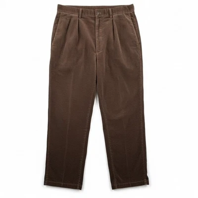 Polo Ralph Lauren Pants Size 36x32 Mens Brown Corduroy Pleated Preppy Old Money - Image 1 of 4
