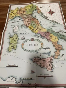 Alte Karte Italien Regionen Provinzen Staaten 27,5x19,5 nagelneu - Bild 1 von 4