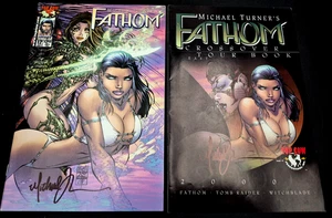 Fathom Crossover Tour Book #1 East & Fathom #12 Image Signed by Michael Turner - Picture 1 of 7