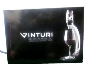 Juego de aireadores Vinturi Deluxe Essentials aireador de vino tinto y torre transparente. NUEVO. - Imagen 1 de 3