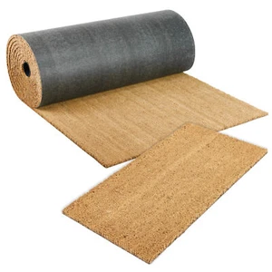Kokosmatte Eco-Natur Meterware Beige Breite 100cm Bodenbelag Fußabstreifer ANRO - Afbeelding 1 van 6