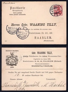 DEUTSCHLAND Landshutt 1911 Postkarte nach Haarlem Niederlande. Abnehmen Tilly Oils Co - Bild 1 von 3