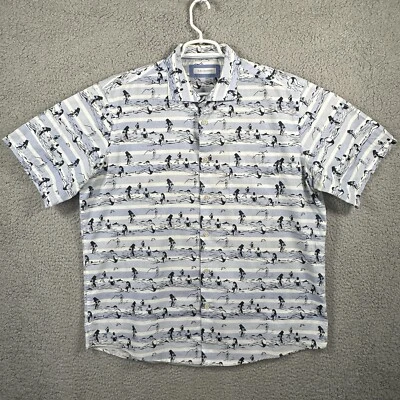 Camisa masculina Alex Cannon XL havaiana manga curta praia menina tropical - Imagem 1 de 4