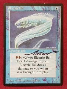 Magic The Gathering THE DARK ELECTRIC EEL signed blue card MTG - Bild 1 von 2