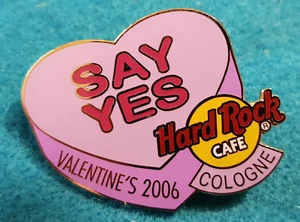 COLOGNE VALENTINE'S DAY CANDY HEART SERIES *SAY YES* 2006 Hard Rock Cafe PIN LE - Picture 1 of 1