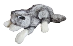Folkmanis Plush Puppet Full Body Gray White Timber Wolf Stuffed Toy 18" - Picture 1 of 10