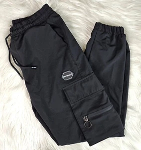 PANTALONES LIGEROS CARGO NEGROS BLANCO ROTO AGARRE AL TOBILLO NUEVOS SIN ETIQUETAS PARA HOMBRE (S) LOGOTIPO DE GOMA - Imagen 1 de 11