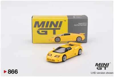 Mini GT MGT00866LHD Bugatti EB110 Super Sport Giallo Bugatti Die Cast 1/64 - Immagine 1 di 3