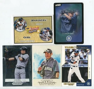 Lote de 5 tarjetas de béisbol Ichiro SEATTLE MARINERS NEW YORK YANKEES MARLINS (LOTE 15) - Imagen 1 de 1