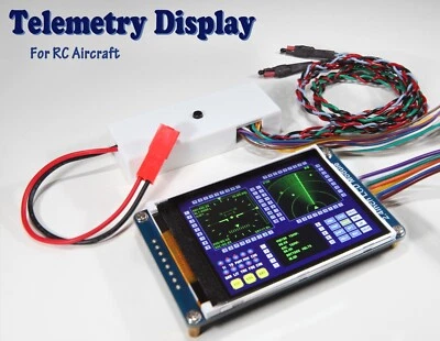Temp & Voltage Telemetry Panel  2.4inch LCD display for RC Aircraft 3-6s lipo - Image 1 of 4