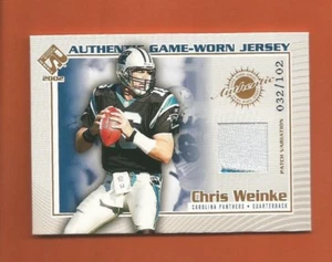 2002 PARCHE PRIVADO CHRIS WEINKE USADO EN EL JUEGO #D 032/102 PANTERAS CAROLINA - Imagen 1 de 1