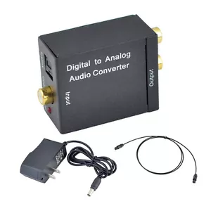 Adaptador Convertidor Digital Óptico Toslink Coaxial a Analógico L/R RCA Audio SPDIF - Imagen 1 de 7