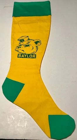 Vintage BAYLOR BEARS Sailor Bear LARGE 42 Inch Sock STOCKING! Bear Sic Em Cover